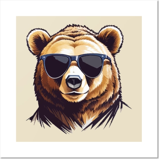 Cool Bear Wall Art by BearCaveDesigns